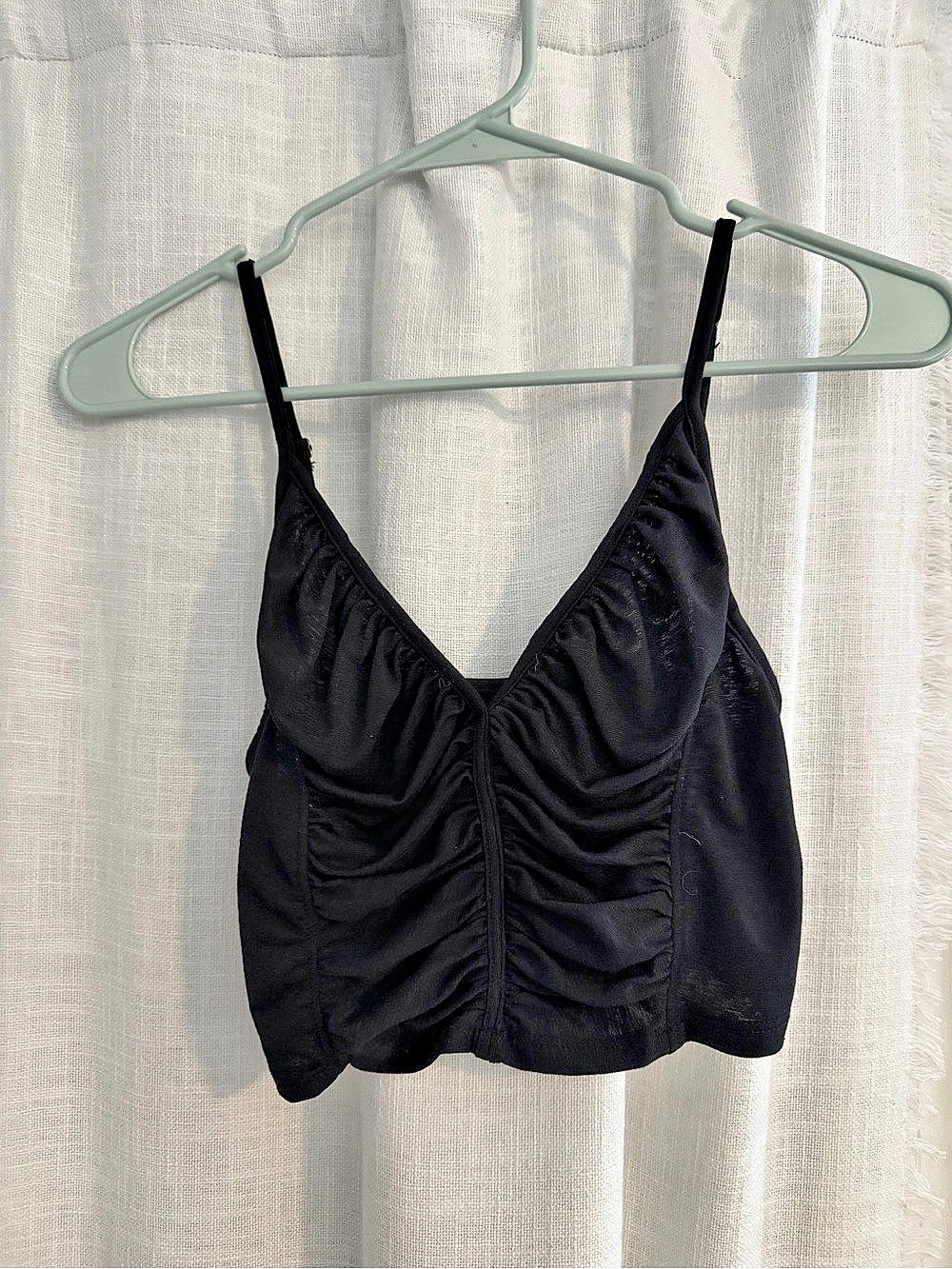 Urban Outfitters Black Ruched Camisole Size Small Like New